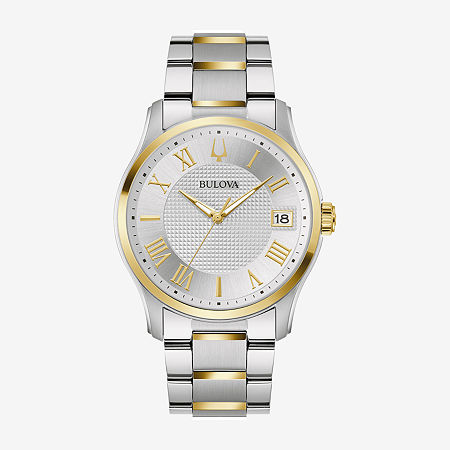 Bulova Classic Wilton Mens Two Tone Stainless Steel Bracelet Watch 98b391, One Size -  05175130018