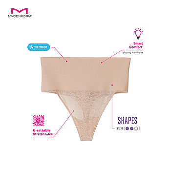 Maidenform Self Expressions Women's Tame Your Tummy Thong SE0049 - Gloss S