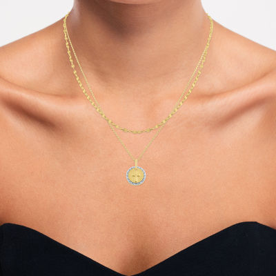 YES, PLEASE! 2pc. DiamondAccent Necklace Set in 14K Gold Over Silver JCPenney