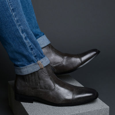 Vance Co Mens Alex Block Heel Chelsea Boots