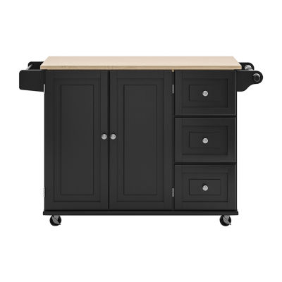 Homestyles Dolly Madison Kitchen Cart, Color Black JCPenney