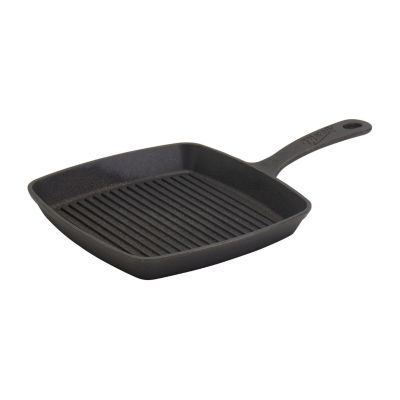 Mason Craft And More 8" Mcm Square Cast Iron Grill Pan, Color Black