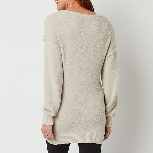 Stylus Womens V Neck Long Sleeve Pullover Sweater