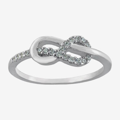 Silver Treasures Cubic Zirconia Sterling Infinity Band