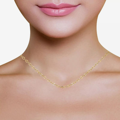 10K Gold 20 Inch Solid Rolo Chain Necklace