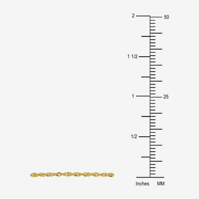 Made in Italy 18K Gold 20 Inch Solid Singapore Chain Necklace