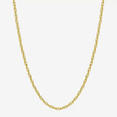 Made in Italy 18K Gold 18 Inch Hollow Rolo Chain Necklace