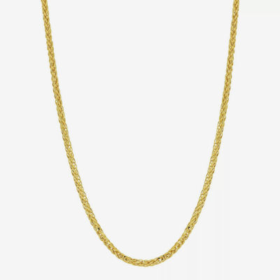 Made in Italy 18K Gold 18 Inch Semisolid Link Chain Necklace
