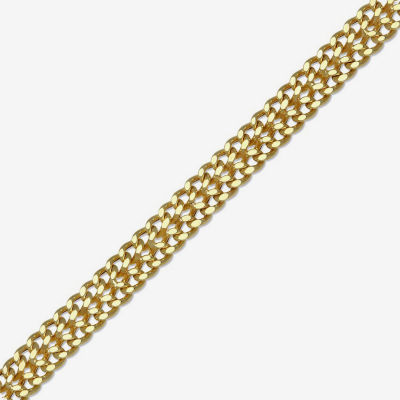 10K Gold 7.5 Inch Hollow Curb Link Bracelet