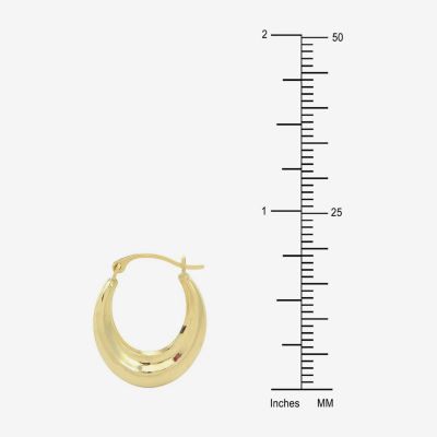14K Gold 16.5mm Round Hoop Earrings