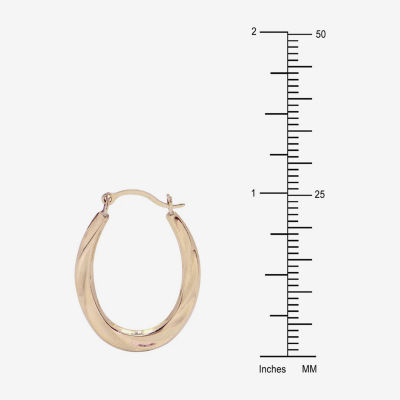 14K Gold 23mm Round Hoop Earrings