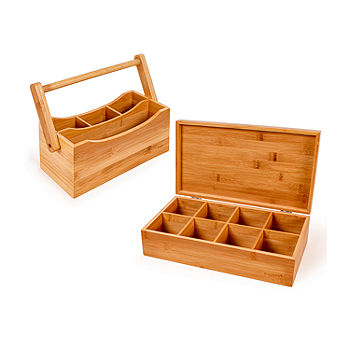 BergHOFF Bamboo 2-pc. Tea Box Flatware Caddy Set, Color: Cream - JCPenney