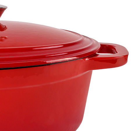 BergHOFF Neo Cast Iron Oval Covered Casserole 5-qt., One Size, Red