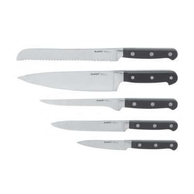 Berghoff 5pc Ergonomic Kitchen Knife Set, Stainless Steel Sharp