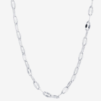 Silver Reflections Pure Silver Over Brass 18 Inch Link Chain Necklace