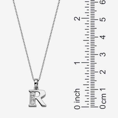 Womens Cubic Zirconia Sterling Silver Round Pendant Necklaces