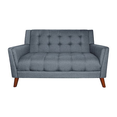 Candace Track-Arm Upholstered Loveseat, One Size, Gray