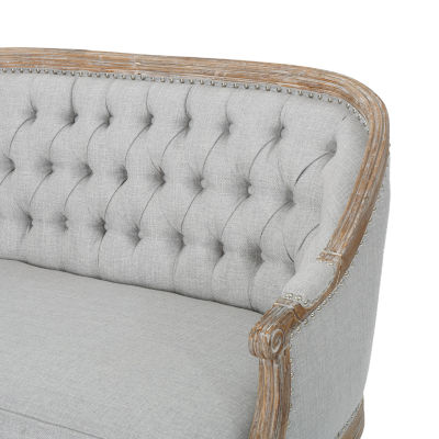 Faye Curved Slope-Arm Upholstered Loveseat