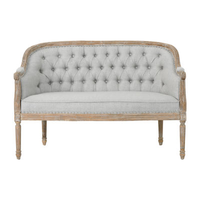 Faye Curved Slope-Arm Upholstered Loveseat