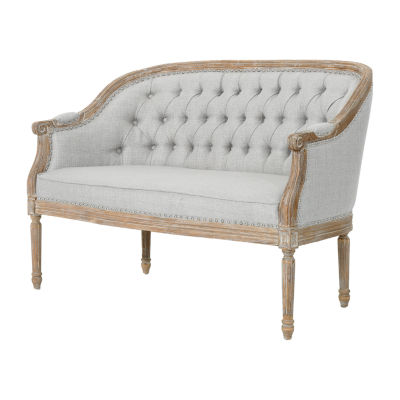 Faye Curved Slope-Arm Upholstered Loveseat