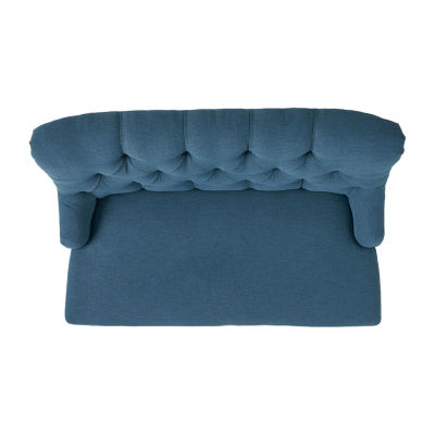 Nicole Curved Slope-Arm Upholstered Loveseat