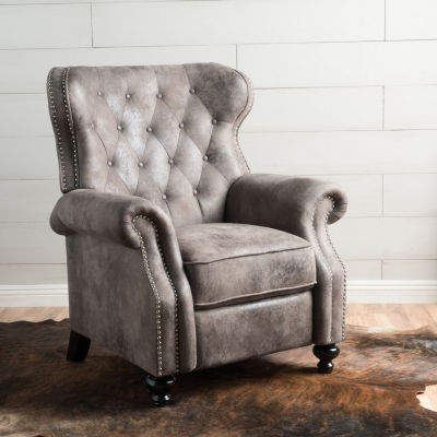 Walder Tufted Roll-Arm Recliner