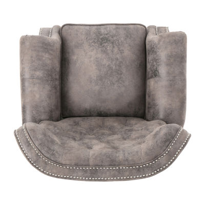 Walder Tufted Roll-Arm Recliner