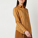 Worthington Womens Long Sleeve Modern Fit Button-Down Shirt
