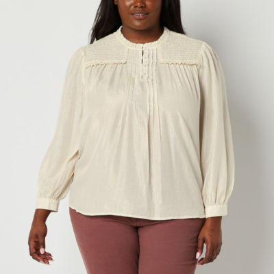 Jcpenney plus size store peasant tops