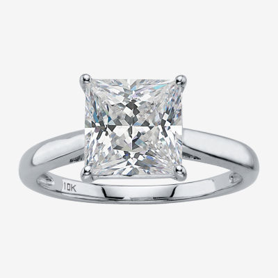 DiamonArt® Womens 2 /2 CT. T.W. White Cubic Zirconia 10K Gold Square Engagement Ring