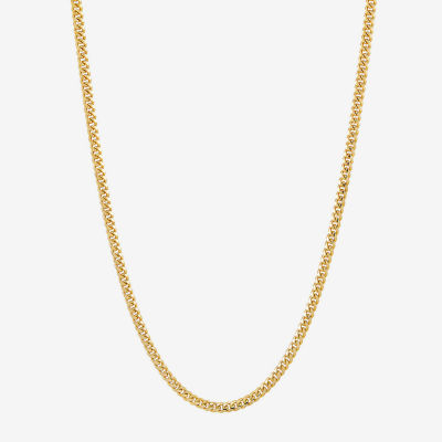 14K Gold Inch Solid Curb Chain Necklace