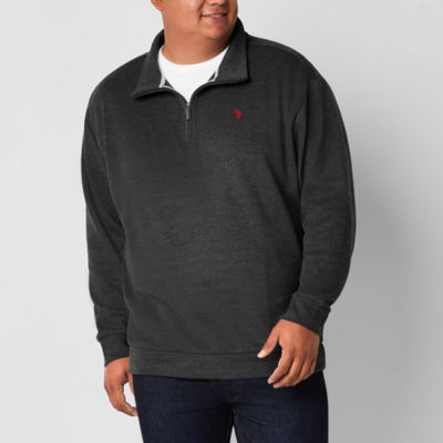 USPA U.S. Polo Assn. Big and Tall Mens Long Sleeve Quarter-Zip