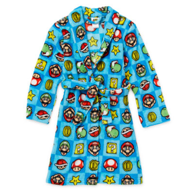 Little & Big Boys Mid Length Long Sleeve Super Mario Robe, Color Light