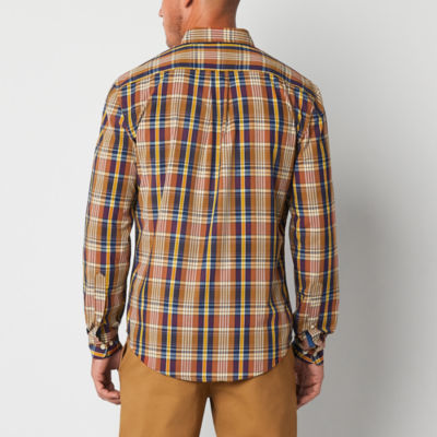U.S. Polo Assn. Mens Classic Fit Long Sleeve Plaid Button-Down Shirt