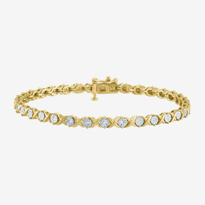 (G-H / I1-I2) Womens 1/10 CT. T.W. Lab Grown White Diamond Sterling Silver 7.5 Inch Tennis Bracelet