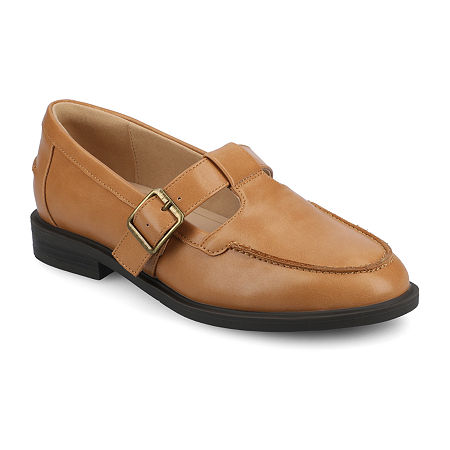 Journee Collection Corina Womens Moc Closed Toe Loafers In Brown