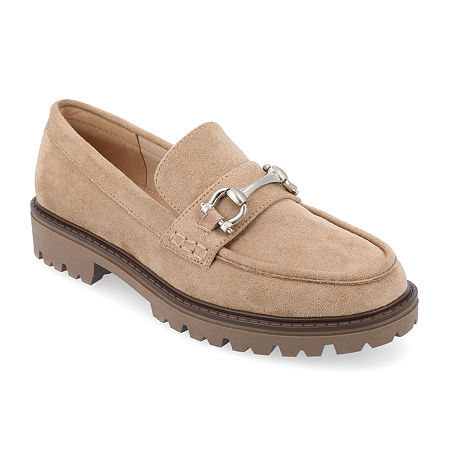 Journee Collection Jessamey Womens Round Closed Toe Loafers In Sand