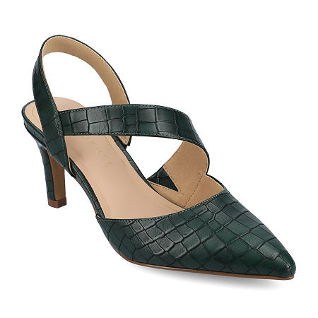 Journee Collection Scarlett Womens Pointed Stiletto Heel Pumps In Green