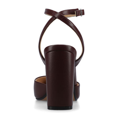 Journee Collection Tyyra Womens Pointed Closed Toe Block Heel Pumps