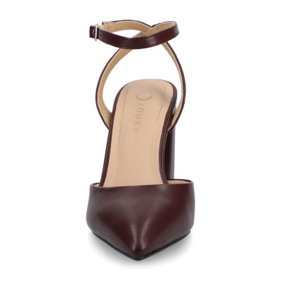 Journee Collection Tyyra Womens Pointed Closed Toe Block Heel Pumps