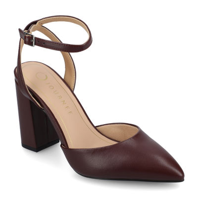 Journee Collection Tyyra Womens Pointed Closed Toe Block Heel Pumps