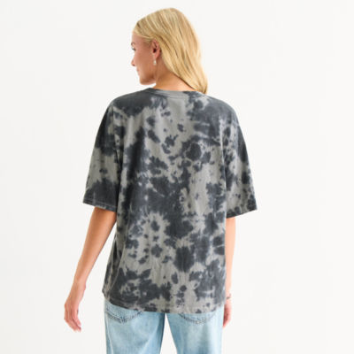 Grayson Threads, The Label Haloween Michael Myers Womens Juniors Crew Neck Short Sleeve Oversized Graphic T-Shirt