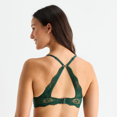 Arizona Body Holiday Lace Lightly Lined Demi Bra, Color: Pine