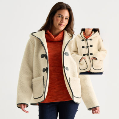 St. John's Bay Womens Midweight Teddy Coat