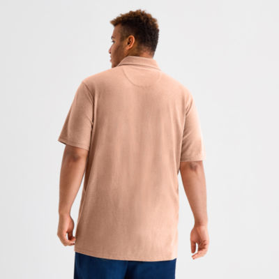 mutual weave Big and Tall Mens Regular Fit Easy-on + Easy-off Adaptive Short Sleeve Polo Shirt