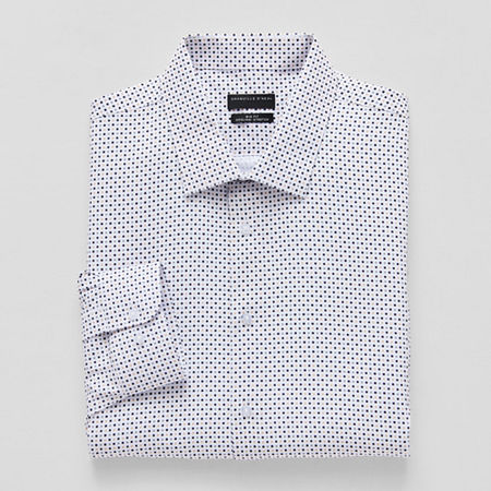 Shaquille O'neal Xlg Big And Tall Mens Regular Fit Easy Care Stretch Fabric Long Sleeve Dress Shirt In Multi