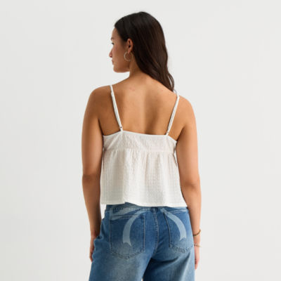 Forever 21 Womens Juniors Sweetheart Neck Sleeveless Lace Trim Camisole