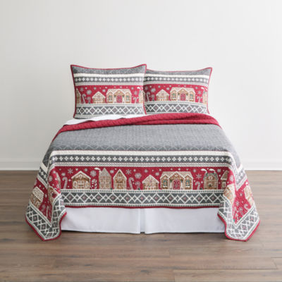 North Pole Trading Co. Gingerbread House Quilt Set