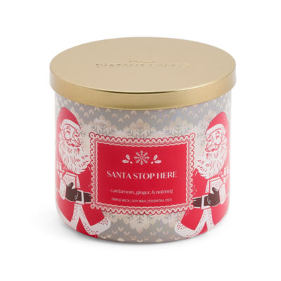 Distant Lands Santa Stop Here 3-Wick Scented Jar Candle