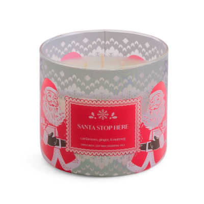 Distant Lands Santa Stop Here 3-Wick Scented Jar Candle